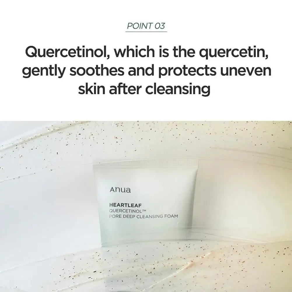 Heartleaf Quercetinol Pore Deep Cleansing Foam Cleanser Skin Care For Women 4