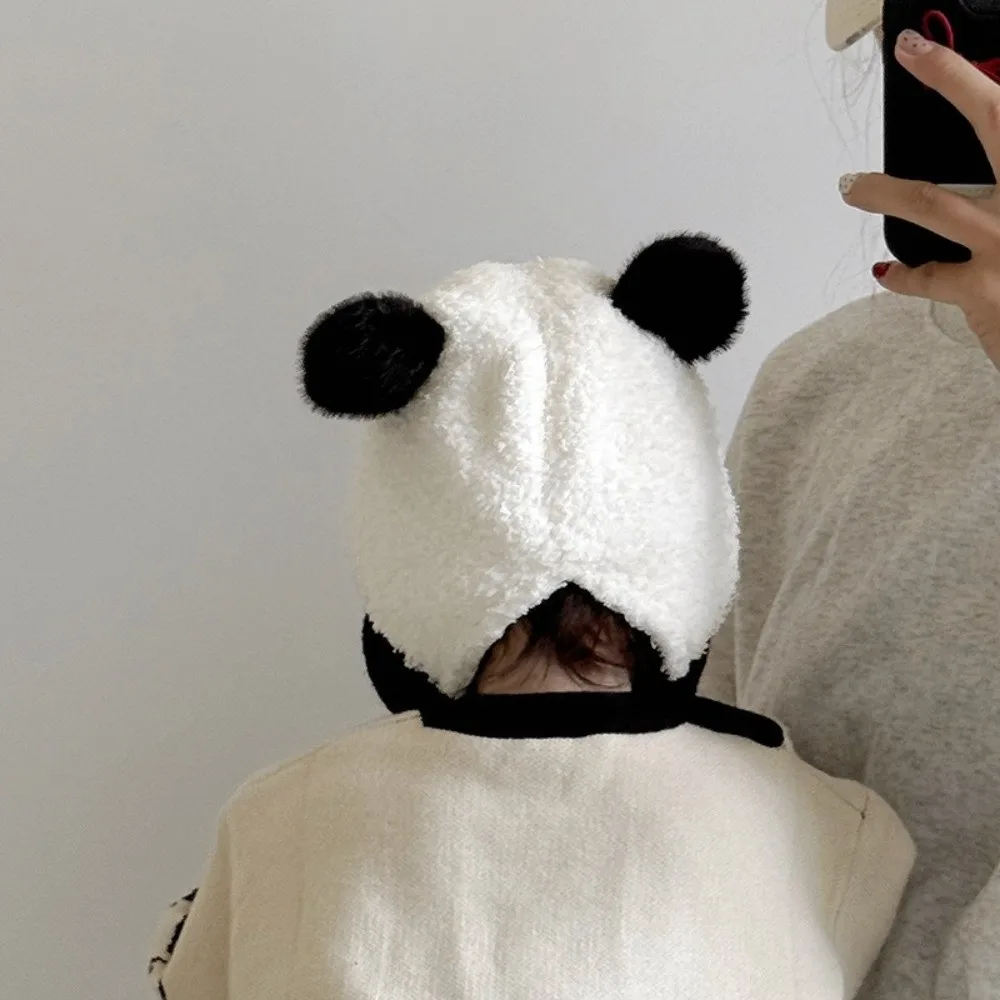 Soft Cartoon Baby Hat Bear Keep Warm Knitted Hat Windproof Korean Style Ear Protection Hat Girls