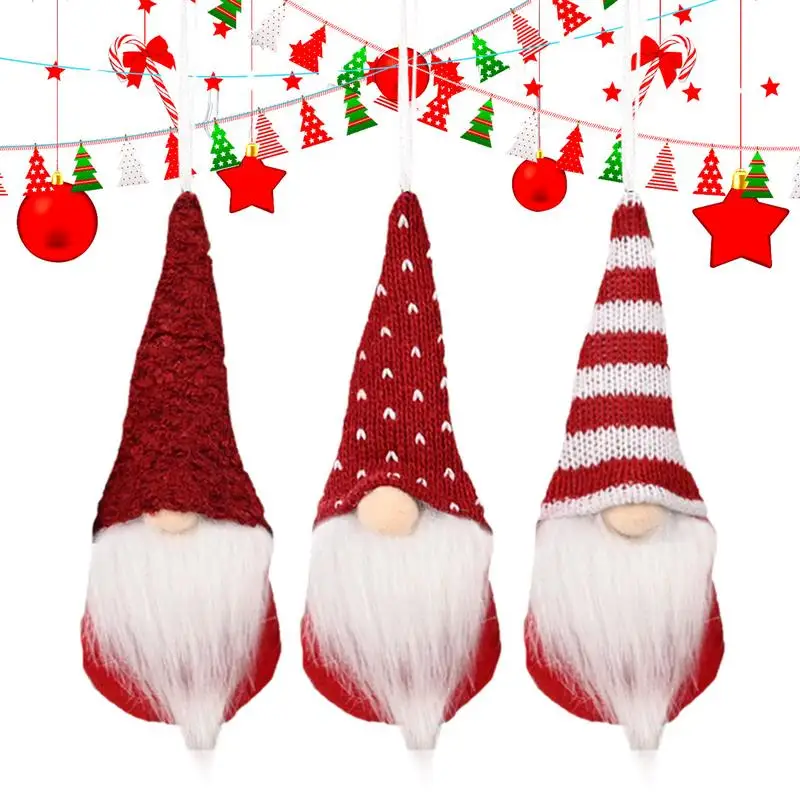 

3pcs Christmas Tree Gnomes Plush Merry Christmas Faceless Gnome Doll Ornaments Tree Decor Navidad Christmas Party Home Supplies
