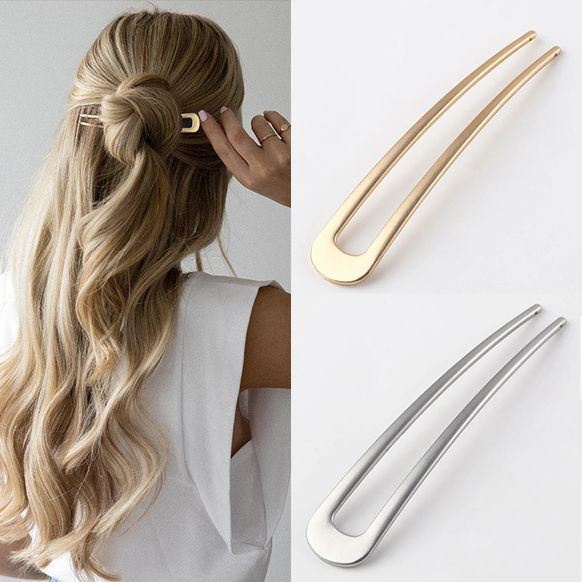 Simple U Shape Hair Clips Pins for Women Girls Hair Sticks Bride Hair