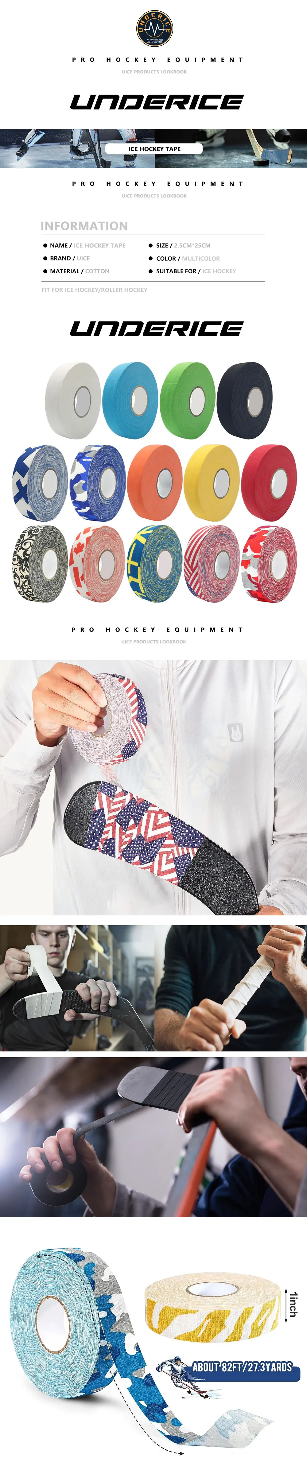 Description Picture 3 of itemIce Hockey Tape Cloth Field Tape Hockey Stick Tape Sport Safety Cotton Multipurpose Hockey Grip