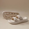 Soft Sole Eva Cloud Slippers Women 2024 Summer Double Buckle Pillow Sandals Woman Slides Flat Heels Non Slip Home Flip Flops 3