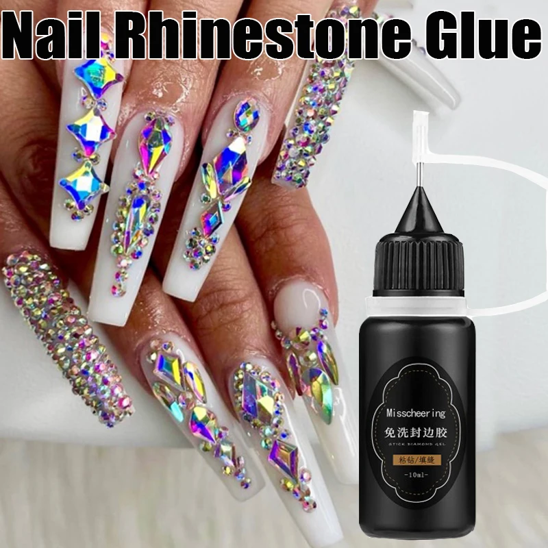 10ml Nail Art Rhinestone Glue Fastdry Strong Firm Metal Crystal Gems