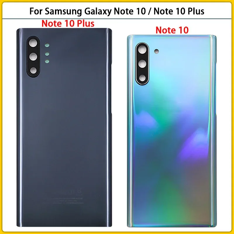 

New For Samsung Galaxy Note10 N970F Note 10 Plus N975F Battery Back Cover 3D Glass Panel Rear Door Housing Case Camera Lens