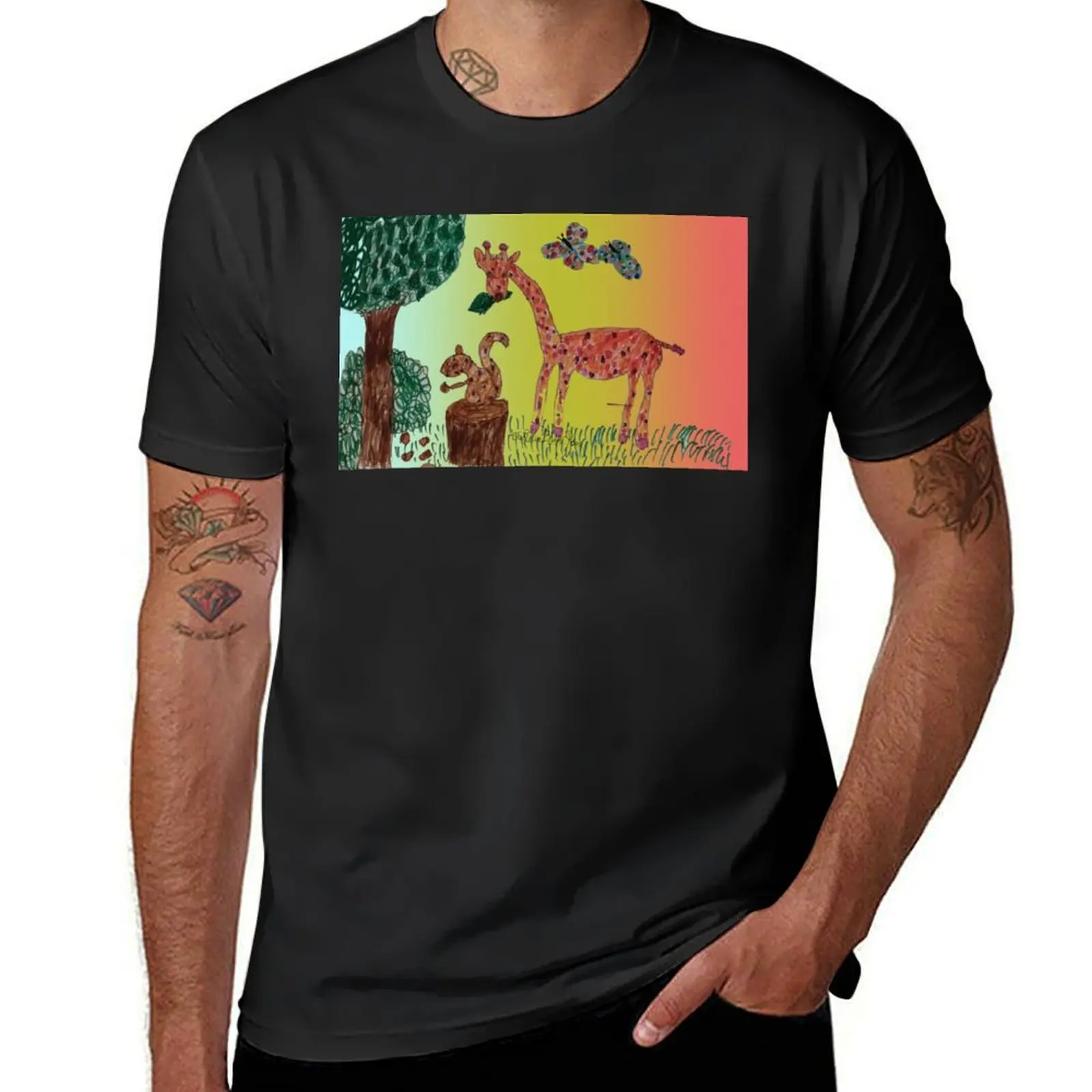 

Dotted animals in the wild T-shirt plus sizes summer top graphics customizeds mens big and tall t shirts