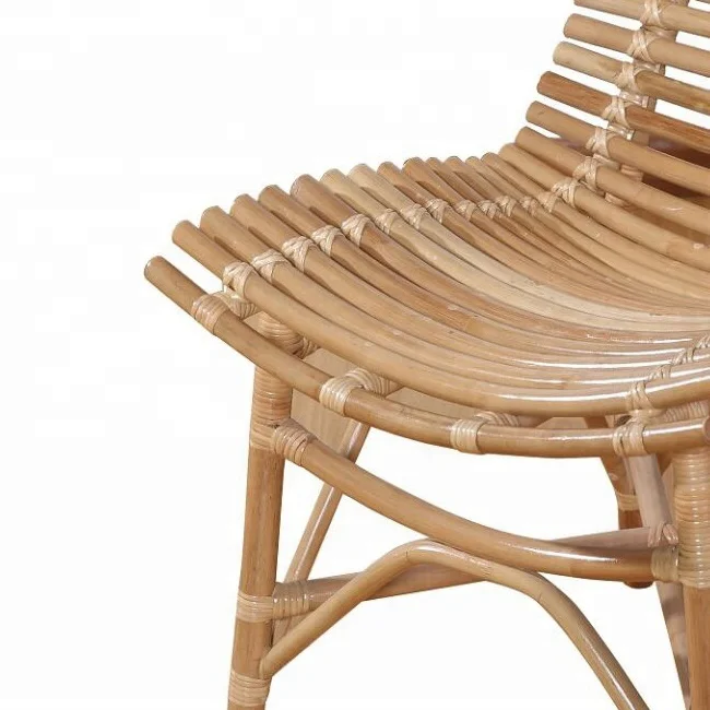 Indoor Natural Leisure Chair Indonesia Rattan Woven Dining Wicker Coffee Chair