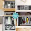 Expandable Cutlery Drawer Organizer Adjustable Kitchen Utensil Tray 6 Compartment Flatware Storage Divider Kitchen Organization 5