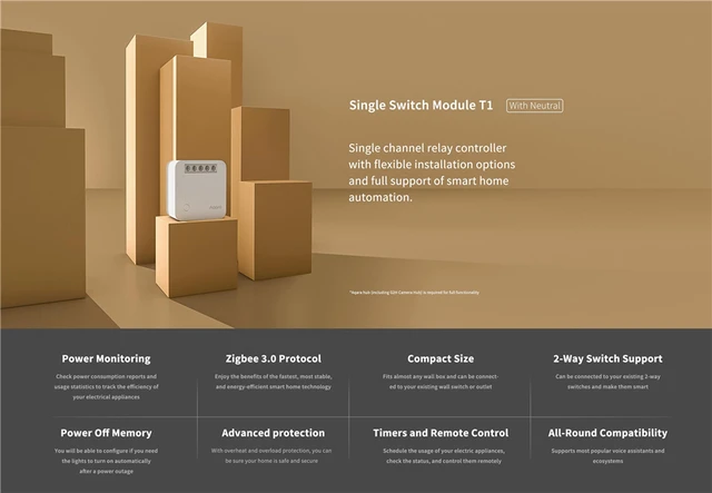 Centre de contrôle intelligent Aqara T1 avec pilote neutre