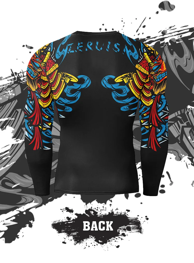 Lange Ärmel Kompression Shirt Männer Quick Dry T Shirt Fitness Sport Männlichen Rashgard Gym Workout Traning Strumpfhosen Für Männer Kleidung – Detail 15