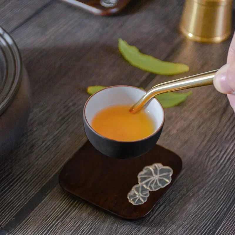 Brass Tea Clip Metal Toast Tong Pure Copper Toaster Bagel Bacon Tweezers Sugar Ice Tea Tong Teaware Kitchen Accessories Tool tea bag tongs