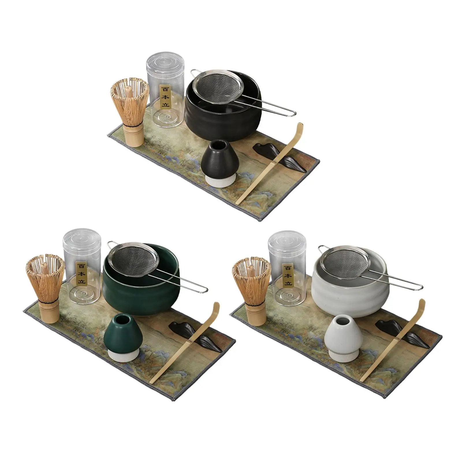 

Japanese Tea Set Matcha Ceremony Set Handmade Matcha Whisk Set Elegant Appearance for Office