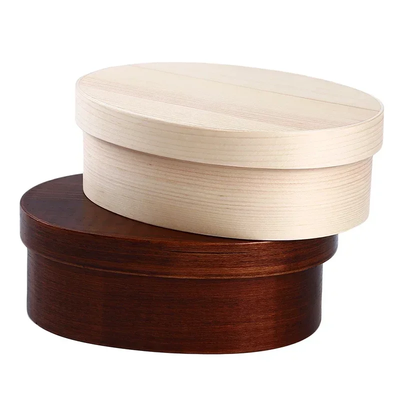 Japanese Style Bento Boxes Wood Lunch Box Portable Picnic Kids Students Food Container Kitchen Accessories - 5