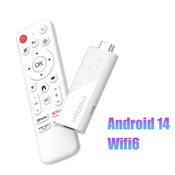 Smart TV Stick H96 MAX H313 Wifi6 Android 14 BT5.0 Quad Core Home Media Player Voice Assistant TV Stick
