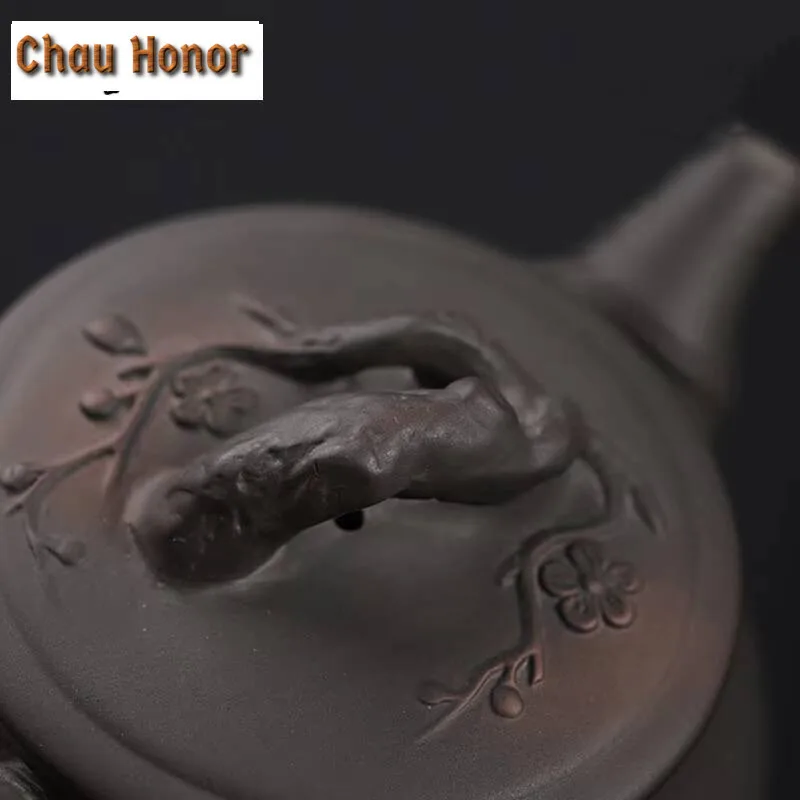 170ml Qingxi Purple Pottery Plum Blossom Teapot Handmade Household Unglazed Frosted Teapot Kungfu Teaset Tea Ceremony Drinkware