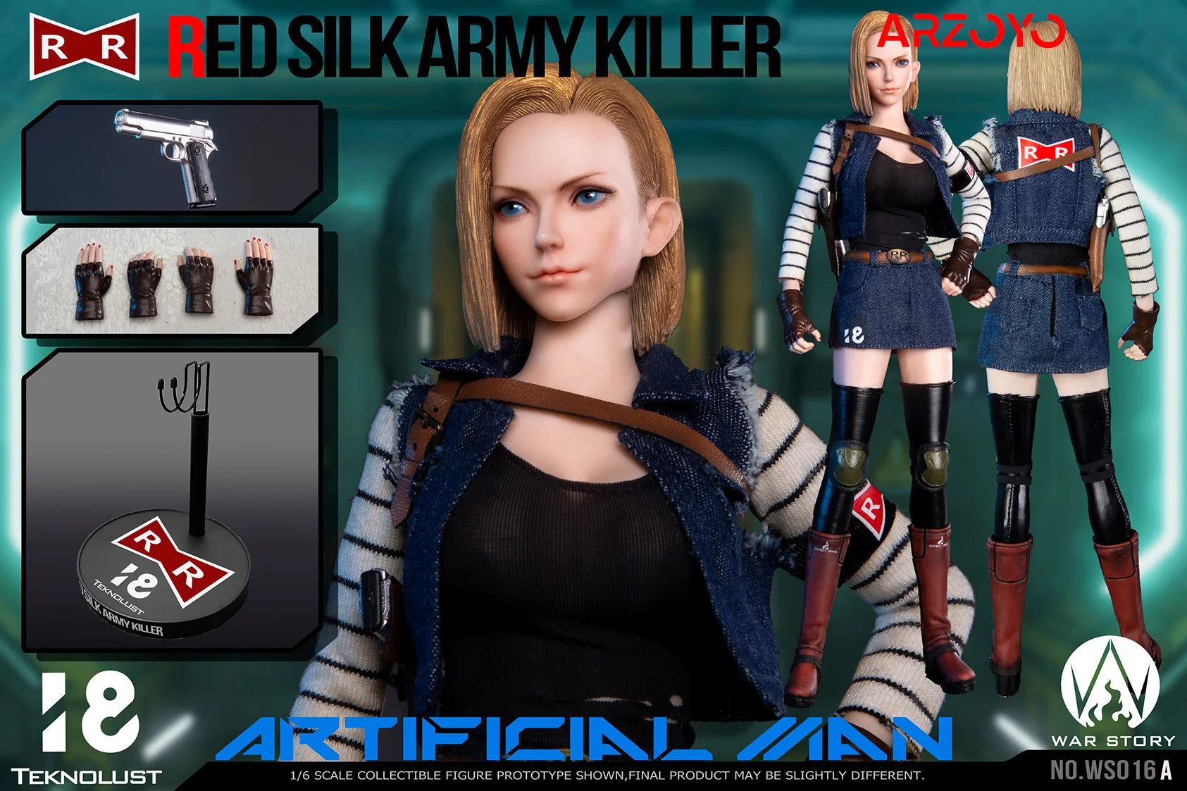 ミリタリー WAR STORY1/6 Red Silk Army Killer WS016A WAR STORY TOYS 1/6 WS016 B Red Silk Army Killer Android 18