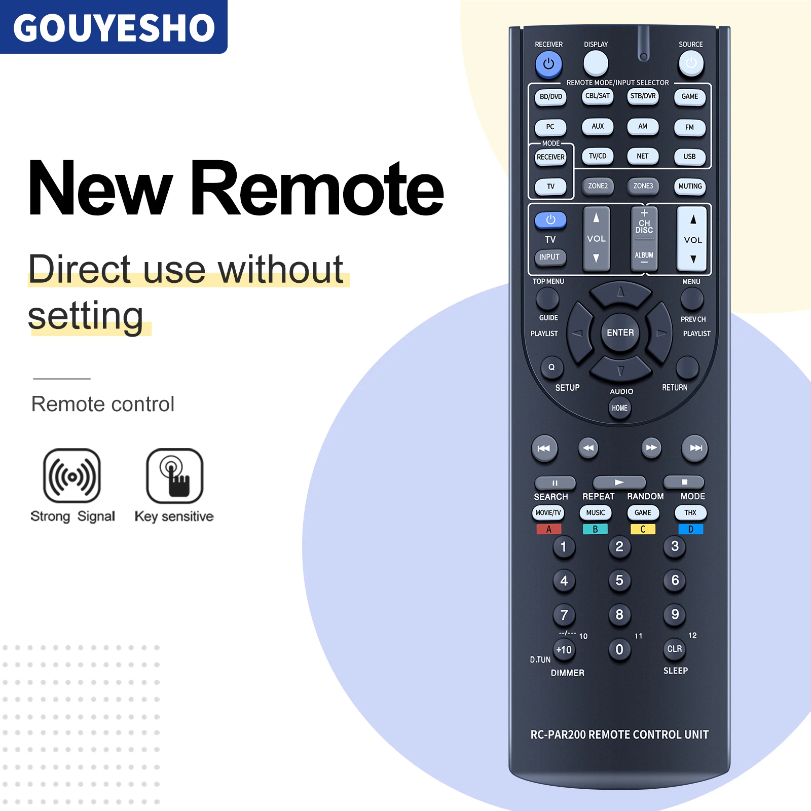

New Remote Control For TASCAM RC-PAR200 Network AV Surround Receiver