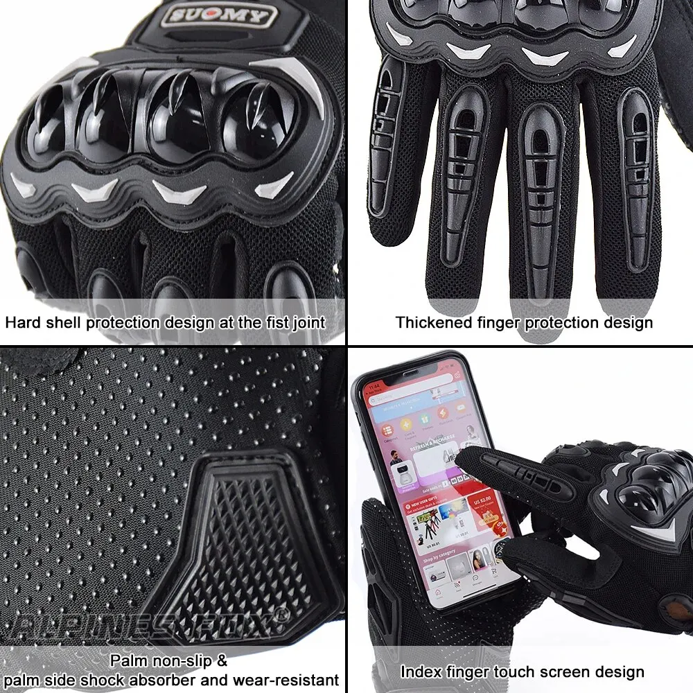 Suomy Motorcycle Gloves Moto Touch Screen Breathable Motorbike Racing Riding Bicycle Protective Guantes Summer Sports for Honda motorcycle gloves