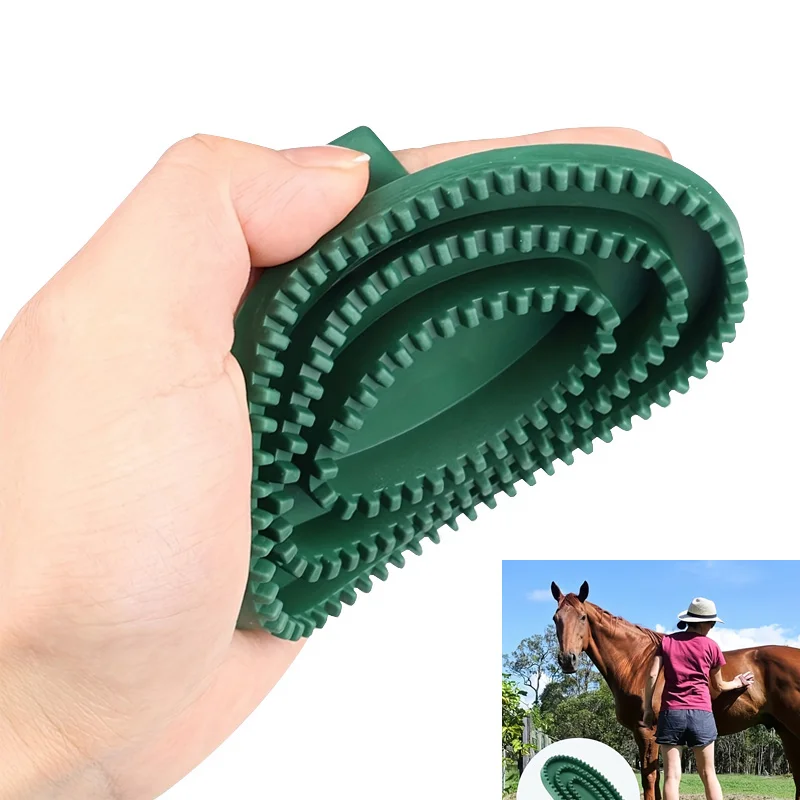 Brosse de nettoyage de Massage en caoutchouc pour chevaux, outil démêlant Durable pour le bain, soins équestres essentiels, toilettage pour animaux de compagnie, 1 pièce