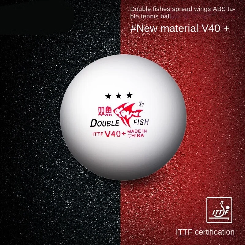 Description Picture 4 of item20pcs 60 Pcs Double Fish Table Tennis Balls V40+ 3 Star New ABS Material Plastic Poly Seamed  Ping Pong Tenis De Mesa