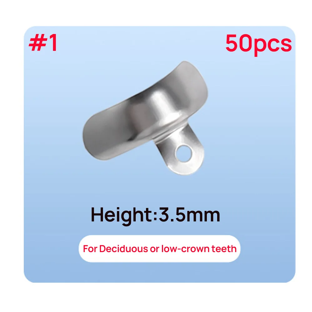 50 個歯科マトリックスバンド断面輪郭金属マトリックス歯の交換歯科材料