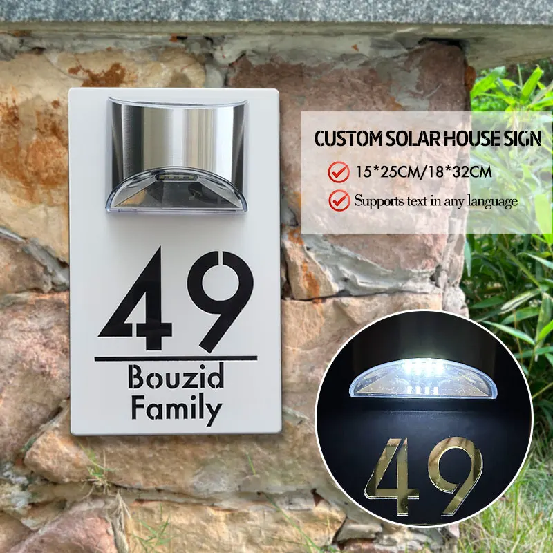 Las Mejores Ofertas En Signo De Número De Casa Iluminada En Placas Y Letreros Ra Jardín | EBay