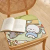 Peach and Goma  Four Seasons Fabric Cushion Non-slip Living Room Sofa Decor Students Stool Tatami Office Chair Mat Pad 2