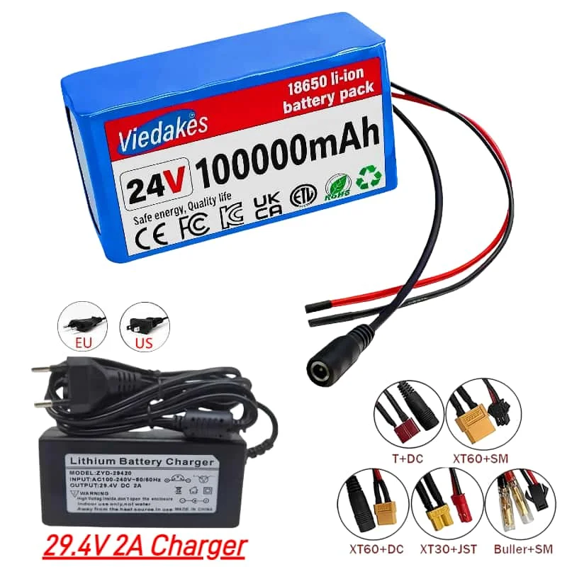 Original 24V 100Ah battery, 18650 Li-Ion 7S3P Battery Pack, for Electric wheelch