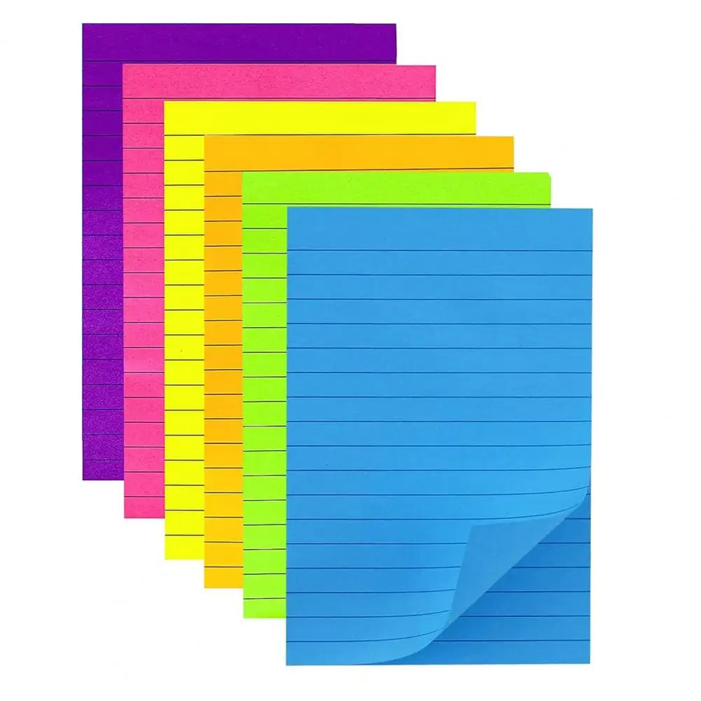

Sticky Notes for Office Use Morandi Colors Lined Sticky Notes High-quality Adhesive Pads for Smooth Writing Easy Removal