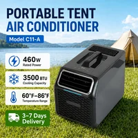 KOW60A C11-A Climatiseur de tente portable 3500 BTU 460W Unité de climatisation compacte pour camping avec 60 ° F-86 ° F Refroidissement rapide à température réglable pour tente, camping-car, caravane, camping, camping-car, glamping d'été en plein air 1
