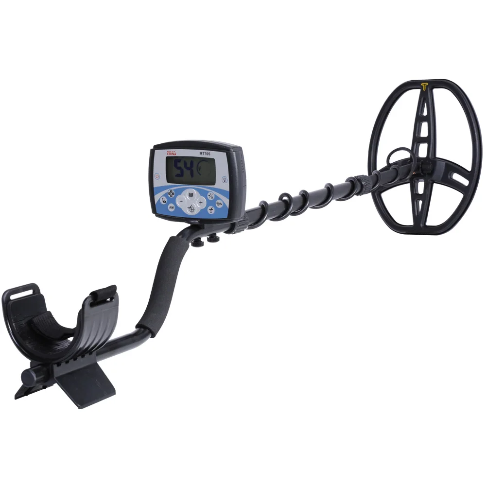 Professional Underground Metal Detector MT705 with 11 Waterproof Search Coil LCD Display Backup Light 3 Frequencies