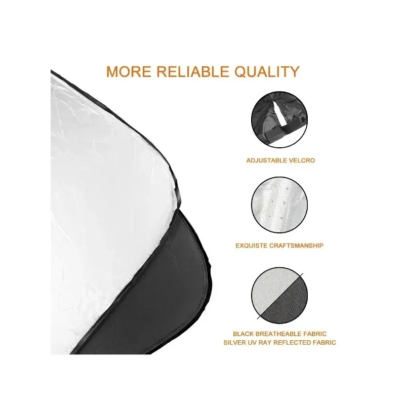 Trapezoidal Umbrella Style Car Front Window Sunshade-Anti-UV Sun Protection for Most Cars