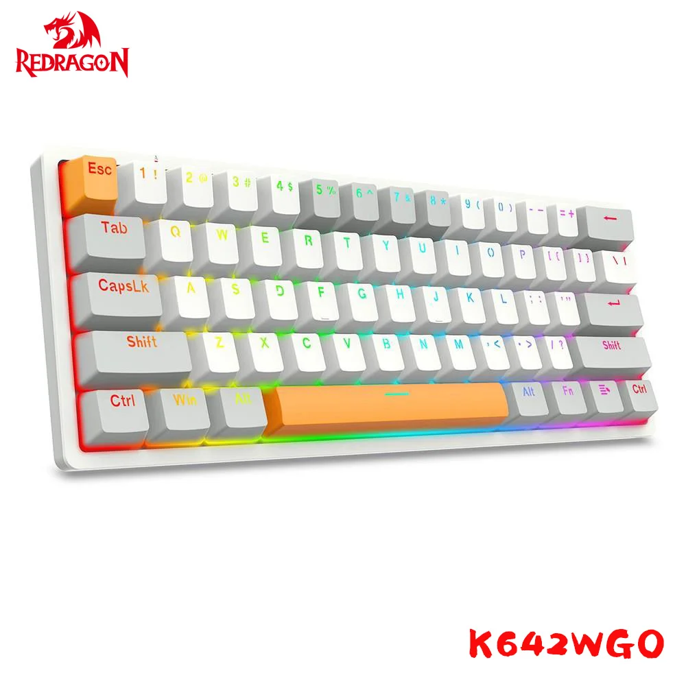Redragon 61Key RGB Backlight Mechanical Keyboard Red