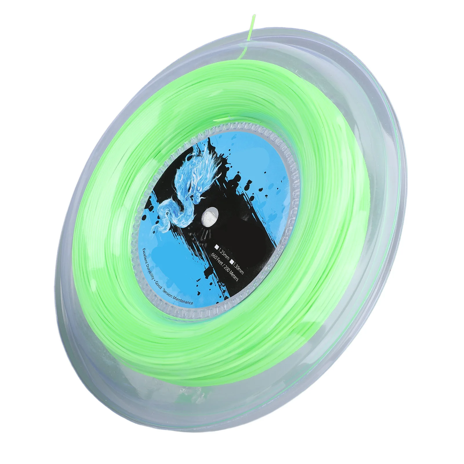 Polyester-Tennissaite, Tennissaite, Polyester, 200 m Rolle, Tennisschlägersaite für das Training, fluoreszierende grüne Tennissaitenrolle – Detail 6