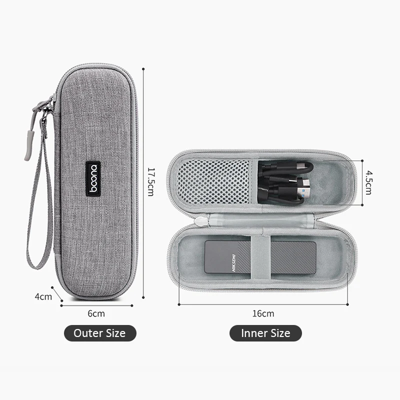 EVA Hard Shell M.2 Mobile SSD Organizer Case Travel Carrying Case for M.2 Mobile Solid State Disk HIKSEMI SKK UGREEN ROG