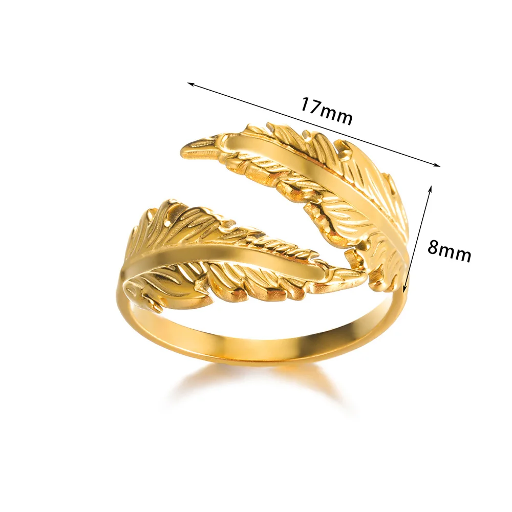 Feder Anillos Mujer Edelstahl Ringe Für Frauen Gold Farbe Bague Finger Ringe Devil'S Eye Anel Herz Schmuck Neue In Ring – Detail 19