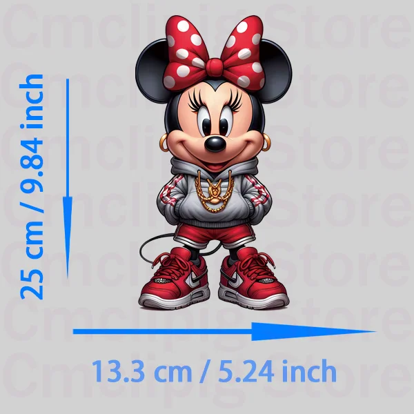 Embroidered patches heat transfer stickers clothing patches custom name patches street style Minnie Mouse patches thermo-stickers for children printing for clothes iron on transfer heat transfer vinyl