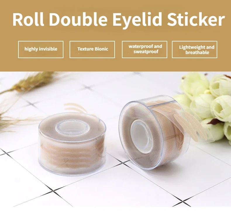 Description Picture 2 of item600 pcs Eyelid Tape Sticker Invisible Double Fold Eyelid Lace Eyelash Tape Self-adhesive Eyelashes Tools Lashes Patch  Makeup