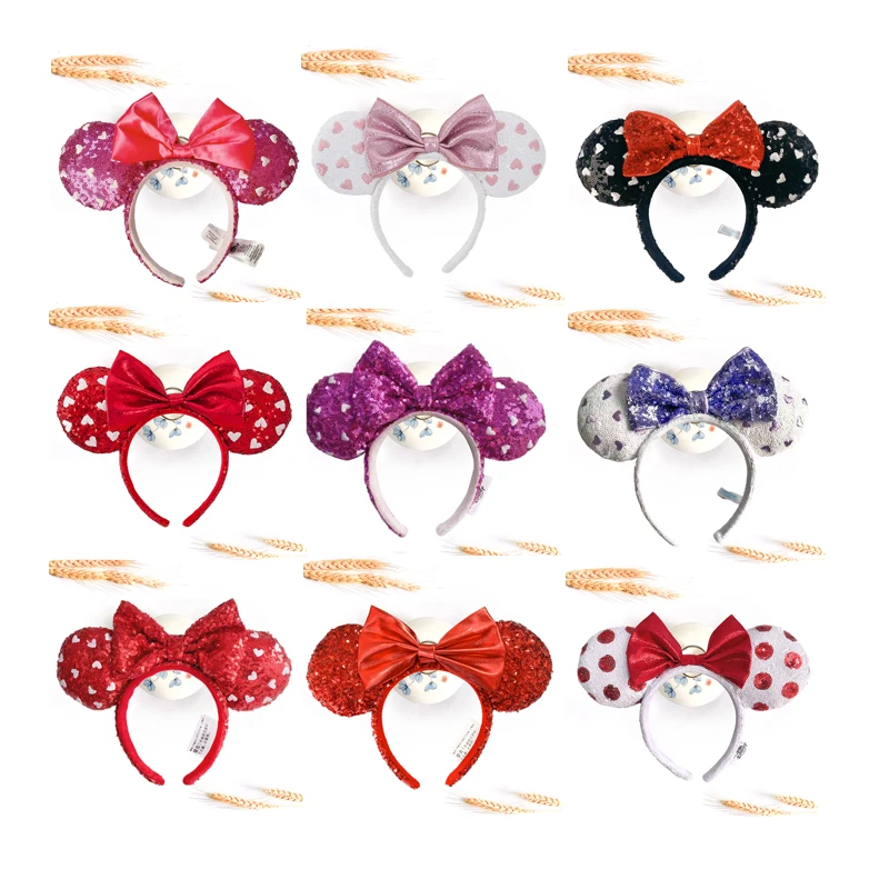 Serre tête Disney Mickey Mouse pour fille, bandeau avec nœud en forme
