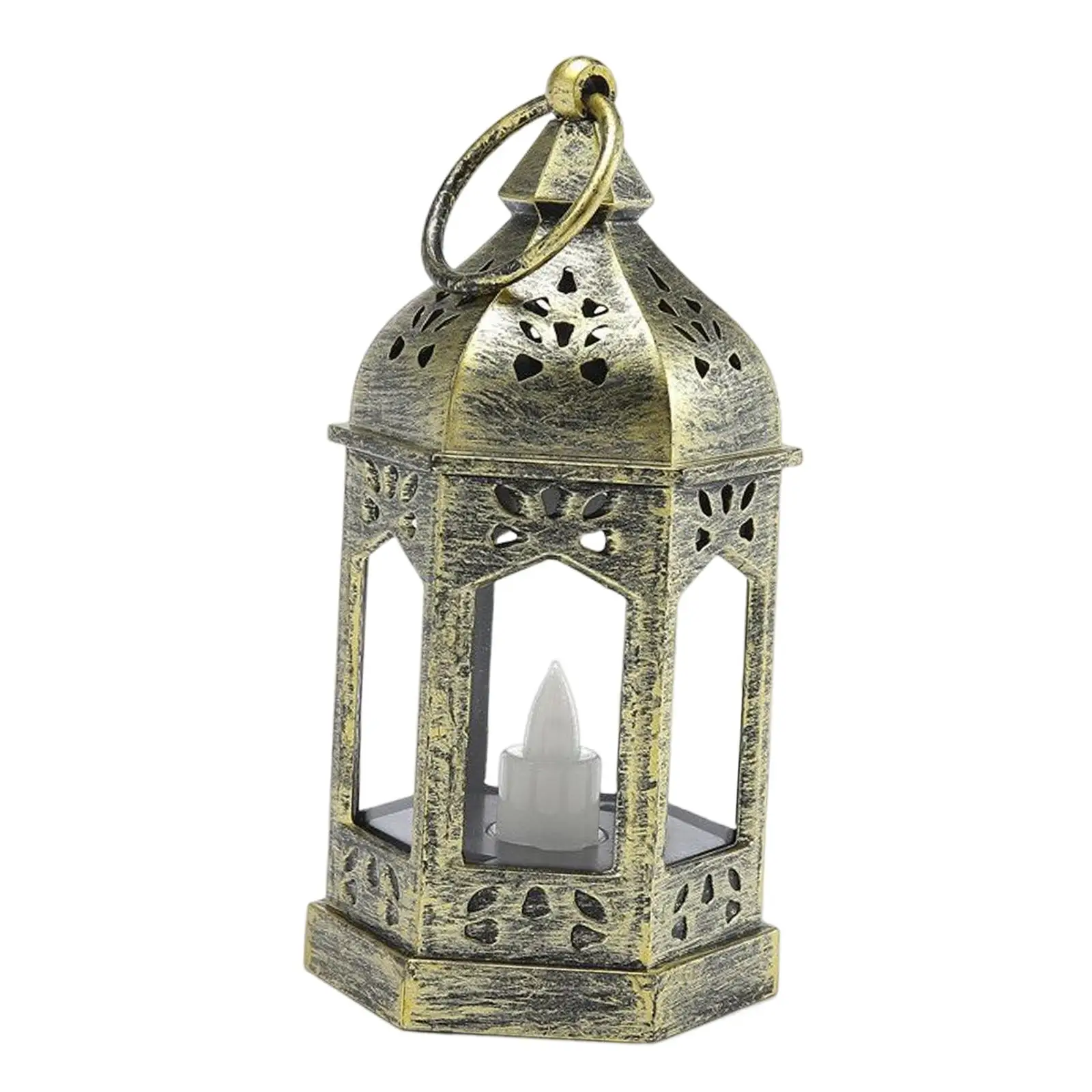 European Style Electronic Candle Lantern Wind Lamp Hanging Hook Candle Light for Garden Wedding Indoor Outdoor Home Decor