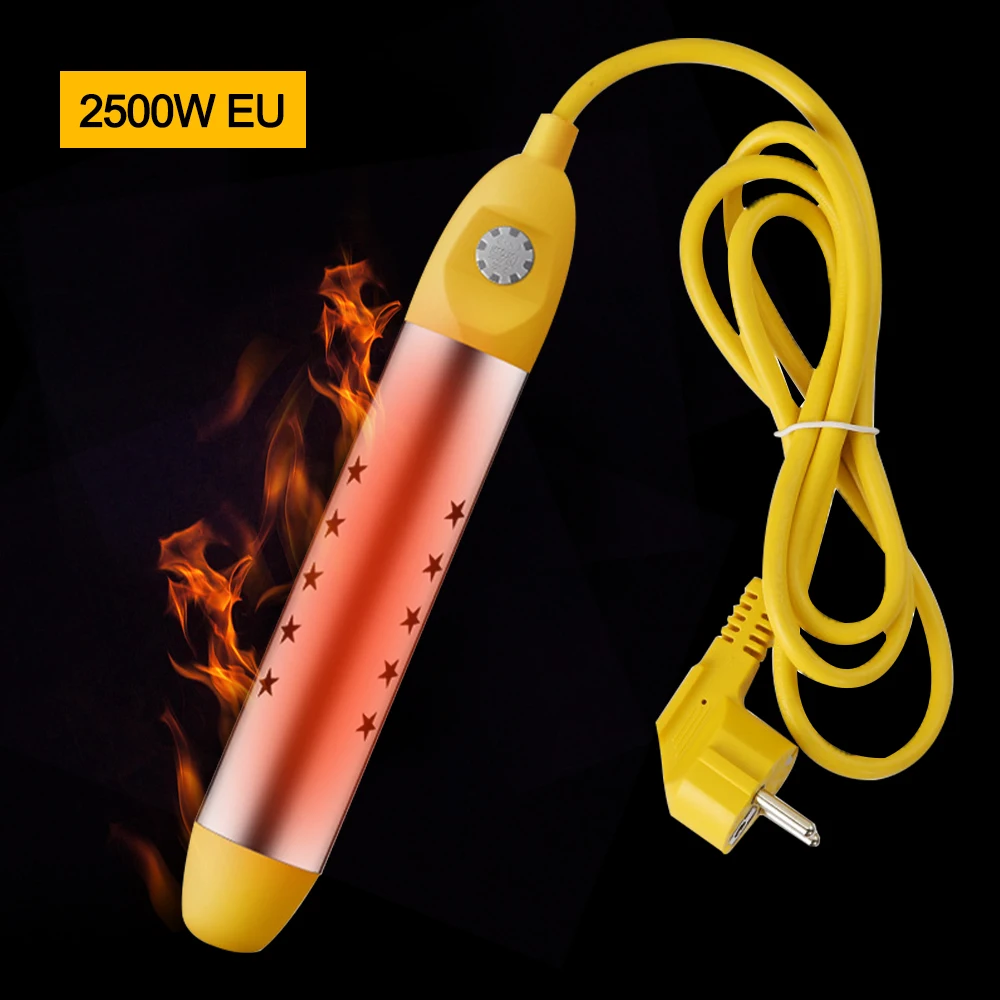 

EU/US Plug 2500W Power Bank Heater Electric Water Heater Heating Rod Immersion Heater Heating Rod Immersion For Bathing Winter