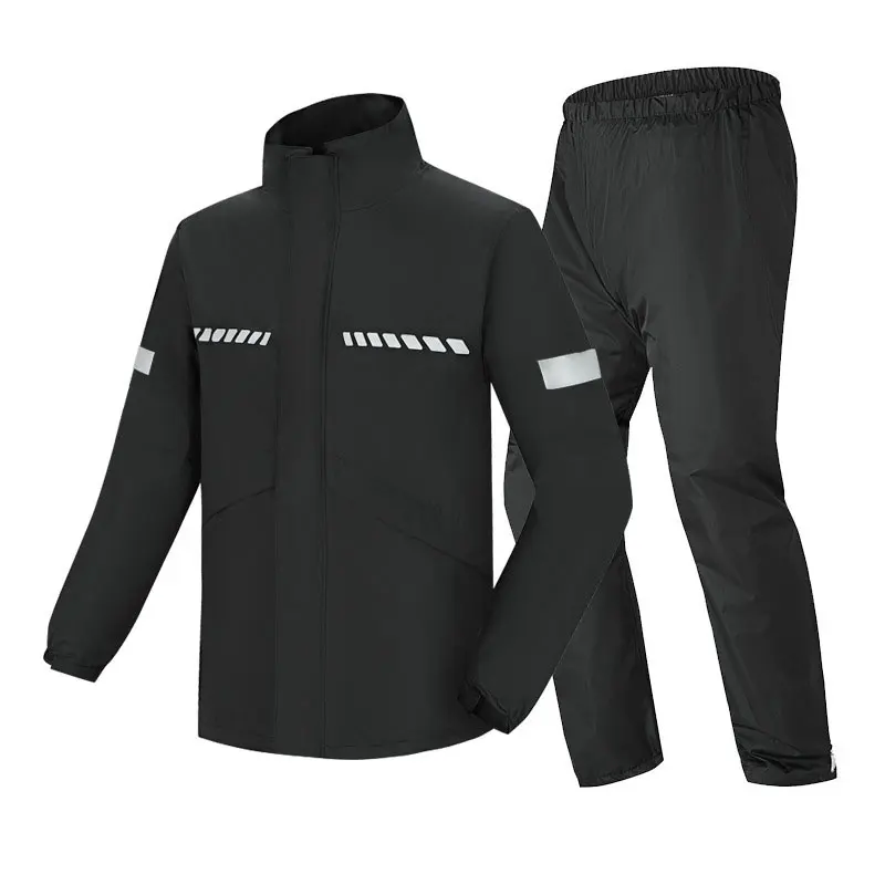 For Motorcycle Riding Reflective Raincoat Rain Pants Suit Men's Waterproof Long Full Body Rainstorm Proof Outdoor Fishing