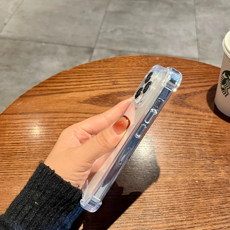 Soft Transparent Phone Case For iPhone 11 12 13 14 15 16 Pro Max X Xs XR Max 7 8 Plus Mini TPU Clear Shockproof Cases Cover - 3