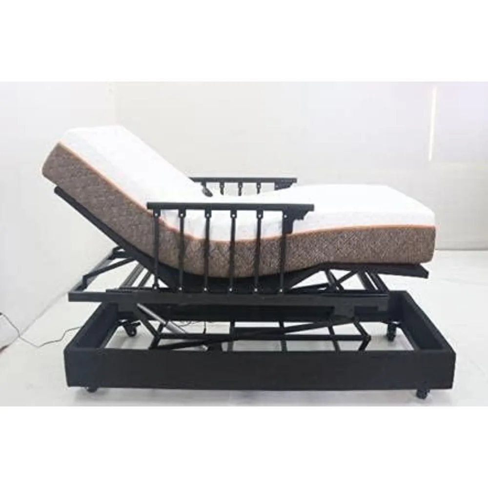 Premium Electric Adjustable Bed Base with Variable Height High-Low Positioning and Wall Hugger Feature, Bed Frame 6