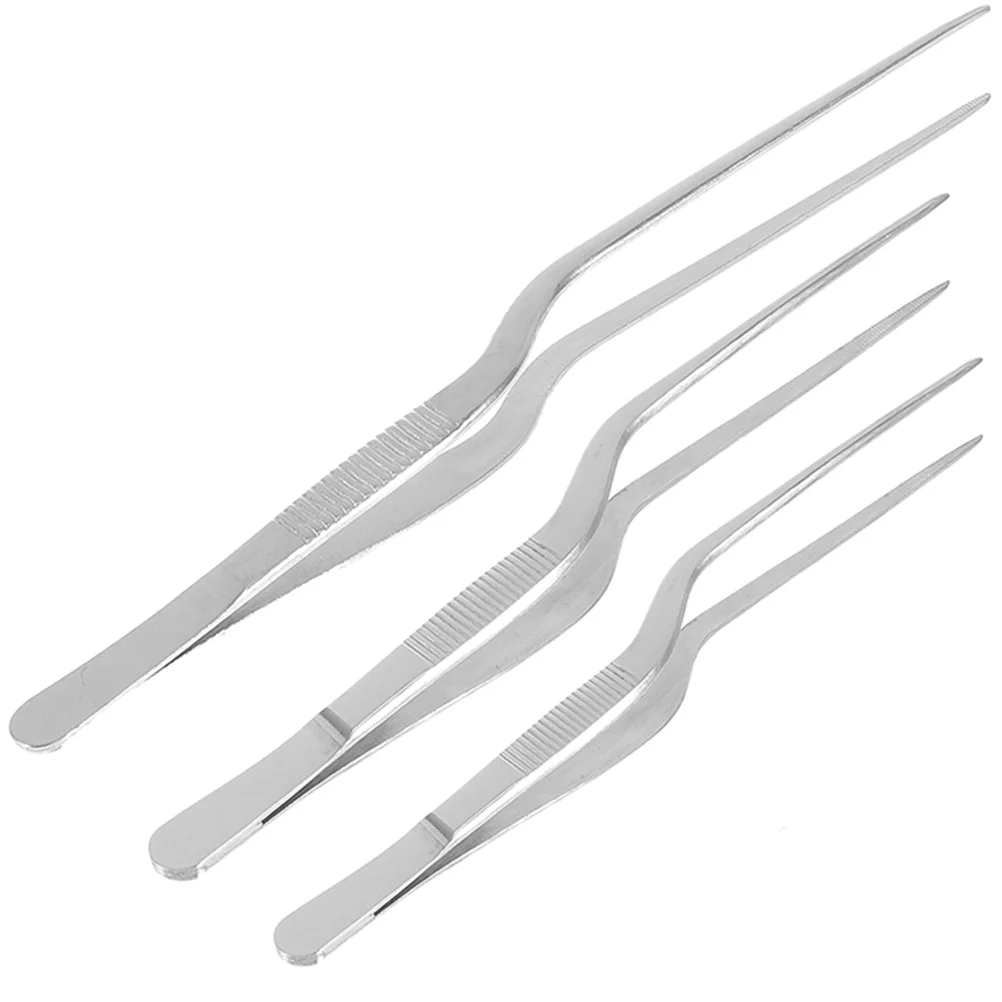 

3Pcs Metal Fish Bone Tweezers Fish Bone Removing Tools Kitchen Stainless Steel Tongs
