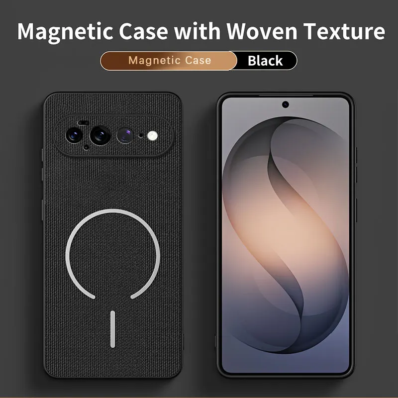 Luxury Grid Leather Magnetic Phone Case with Magsafe Wireless Charging Compatibility