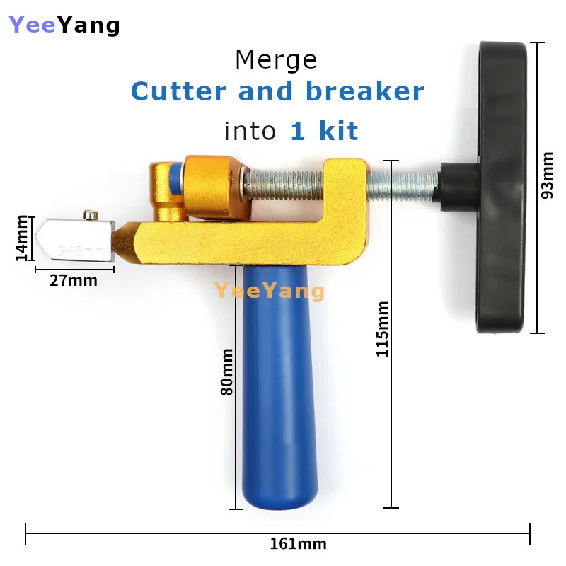 Tile Glass Cutter 2 in 1 For Manual Cutting