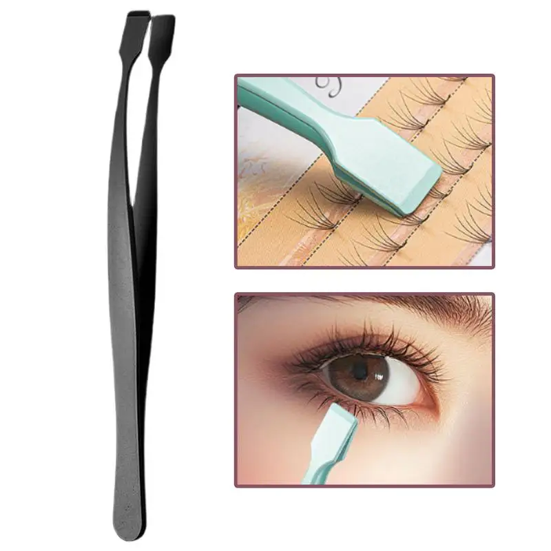 Makeup Tool Lash Applicator Non Slip Tweezers for Travel Salon Separating Precise Professional Eyelash Cluster