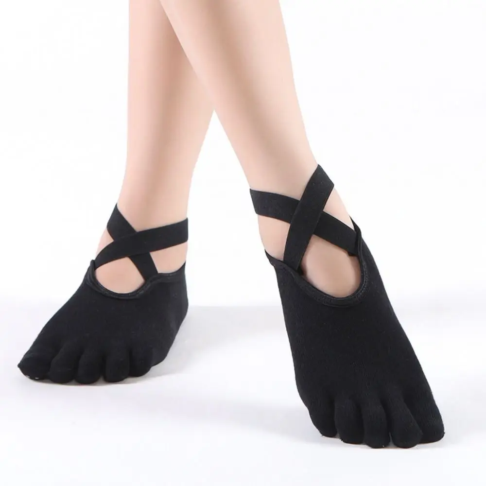 

Cotton Yoga Strap Socks Short Silicone Non-slip Yoga Non-slip Socks Five Toe Strap Yoga Five Fingers Socks Yoga