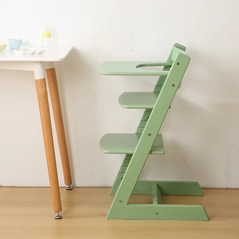 Children's Dining Chair Solid Wood Baby Growth Chair Wood Multifunctional Beech Home Adjustable Learning Table