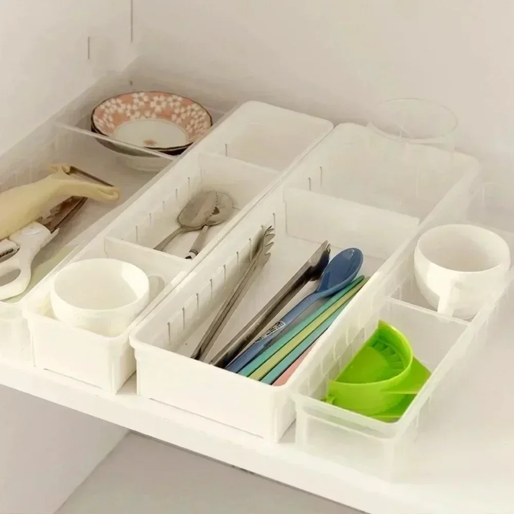 Versatile Storage Drawers Divider Box, Cutlery and Utensil Storage Organizer for Kitchen Cabinet with Adjustability Home Storage